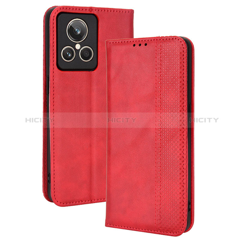 Handytasche Stand Schutzhülle Flip Leder Hülle BY4 für Realme GT2 Master Explorer Rot Plus