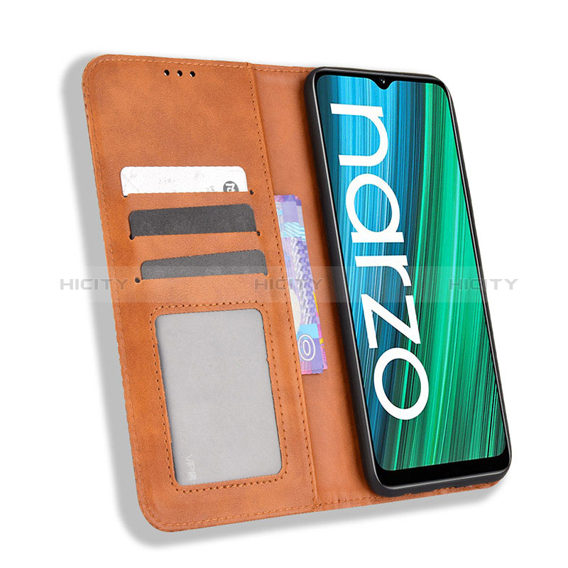 Handytasche Stand Schutzhülle Flip Leder Hülle BY4 für Realme Narzo 50A