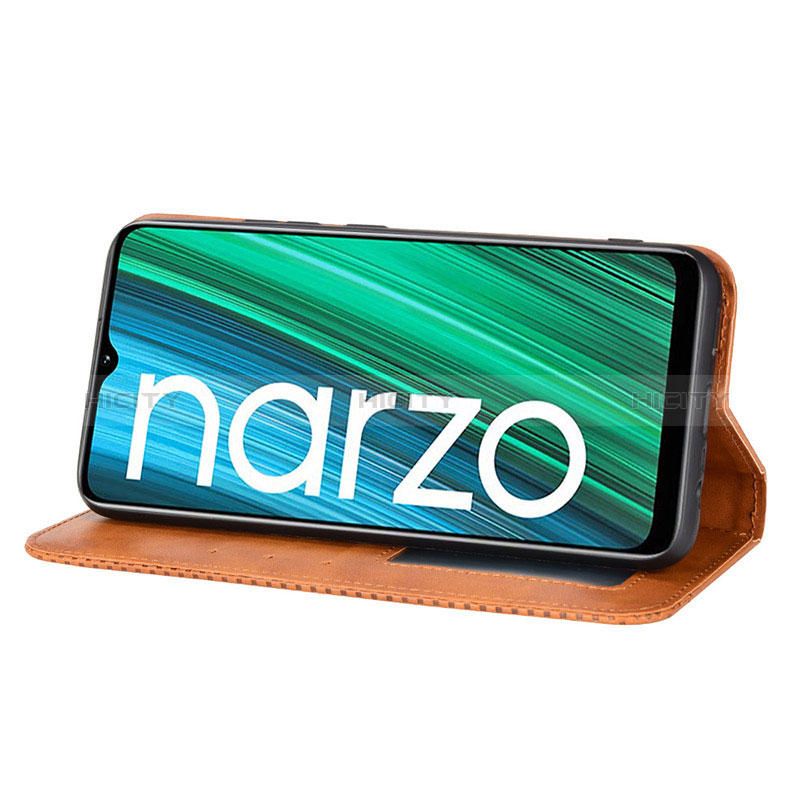 Handytasche Stand Schutzhülle Flip Leder Hülle BY4 für Realme Narzo 50A groß