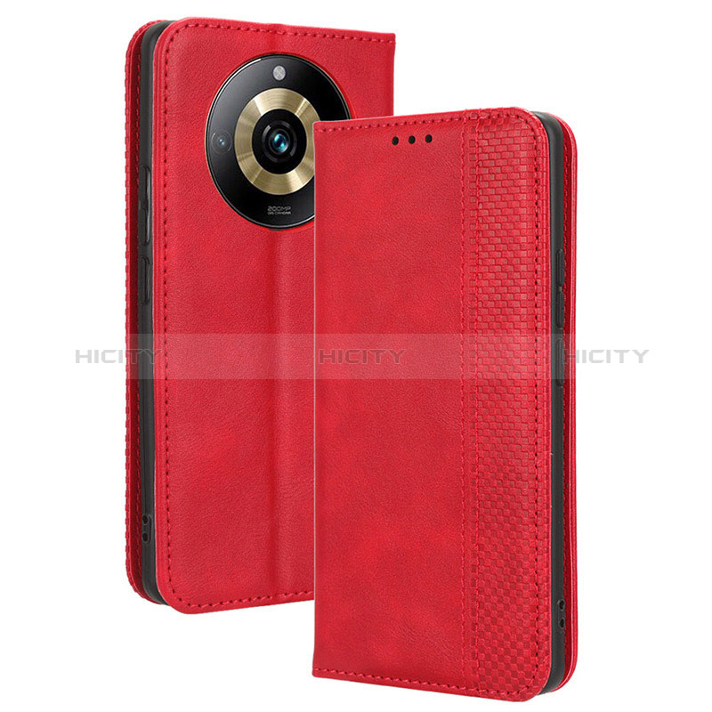 Handytasche Stand Schutzhülle Flip Leder Hülle BY4 für Realme Narzo 60 Pro 5G Rot