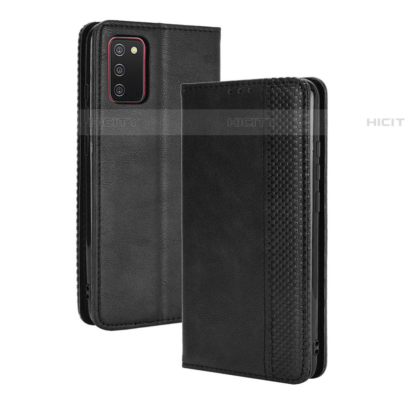 Handytasche Stand Schutzhülle Flip Leder Hülle BY4 für Samsung Galaxy A03s Schwarz