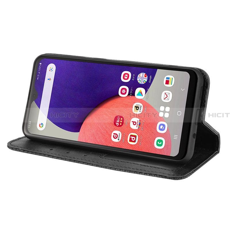 Handytasche Stand Schutzhülle Flip Leder Hülle BY4 für Samsung Galaxy A22 5G SC-56B groß