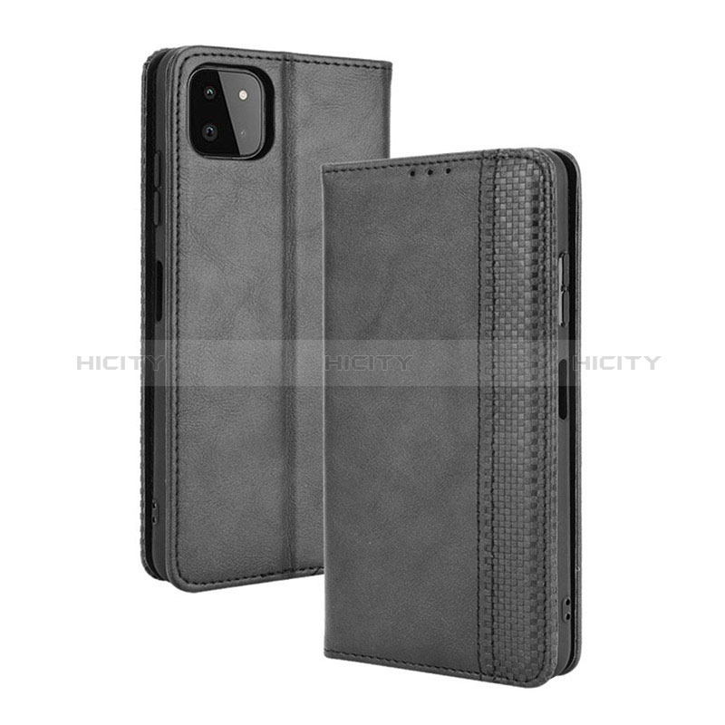 Handytasche Stand Schutzhülle Flip Leder Hülle BY4 für Samsung Galaxy A22s 5G Schwarz