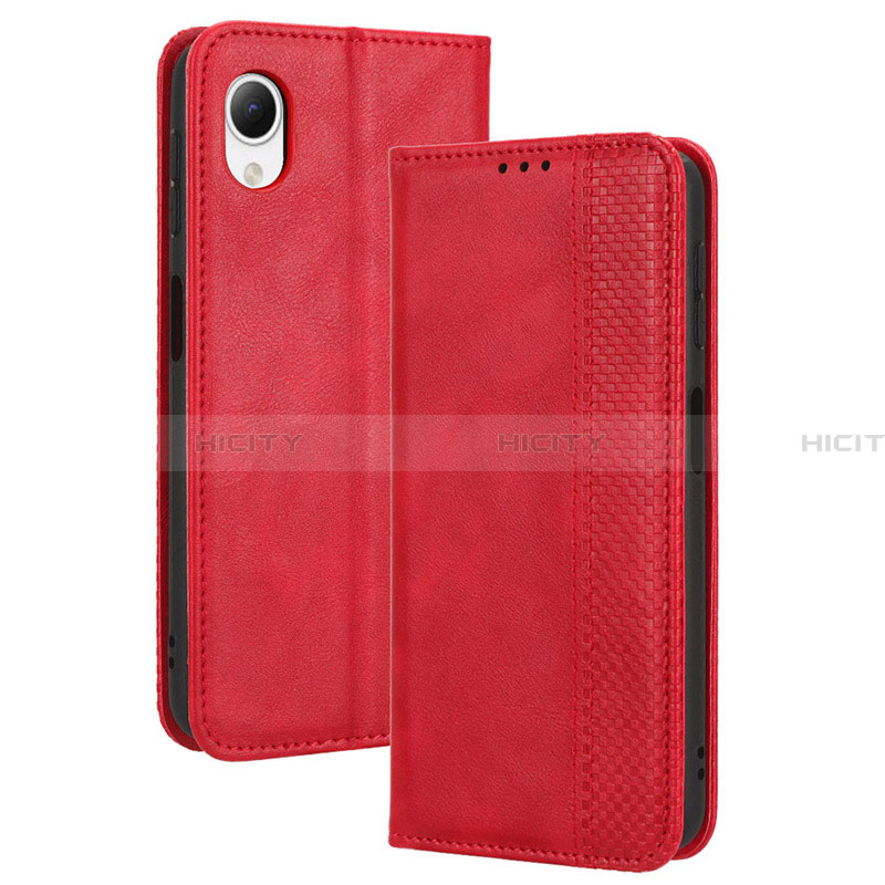 Handytasche Stand Schutzhülle Flip Leder Hülle BY4 für Samsung Galaxy A23 5G SC-56C Rot Plus