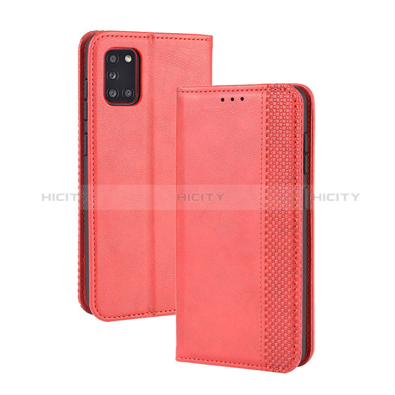 Handytasche Stand Schutzhülle Flip Leder Hülle BY4 für Samsung Galaxy A31 Rot