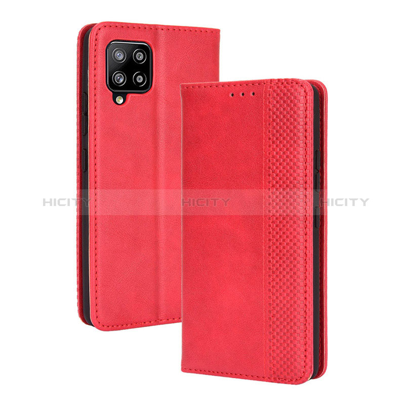 Handytasche Stand Schutzhülle Flip Leder Hülle BY4 für Samsung Galaxy A42 5G Rot