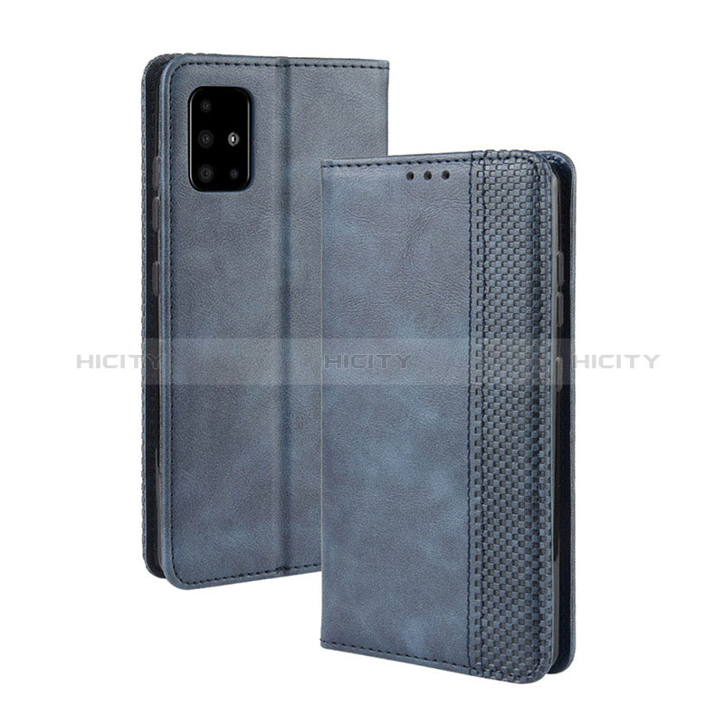 Handytasche Stand Schutzhülle Flip Leder Hülle BY4 für Samsung Galaxy A51 4G Blau