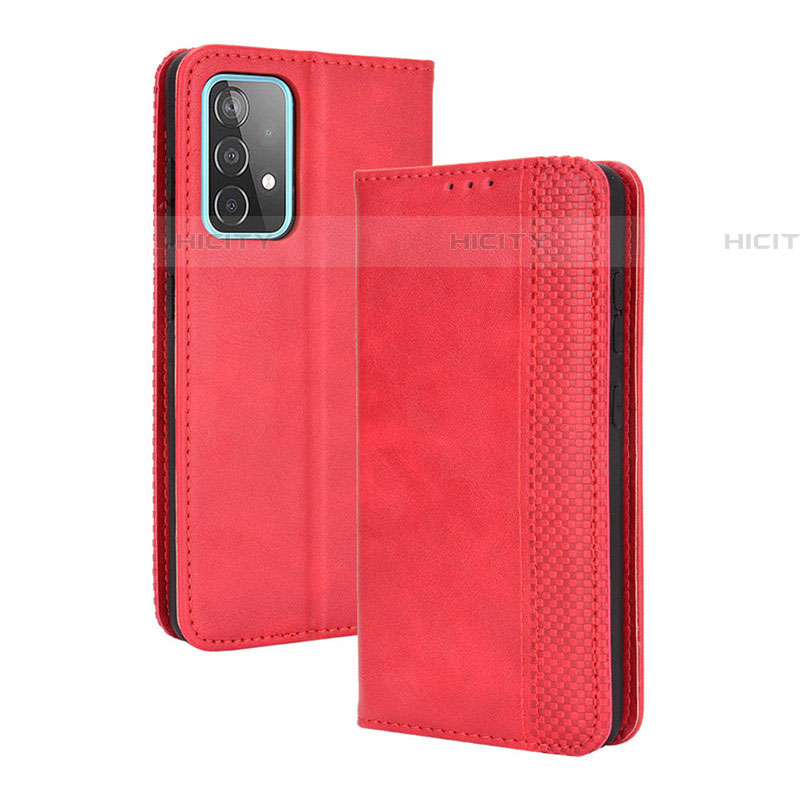 Handytasche Stand Schutzhülle Flip Leder Hülle BY4 für Samsung Galaxy A52 4G Rot