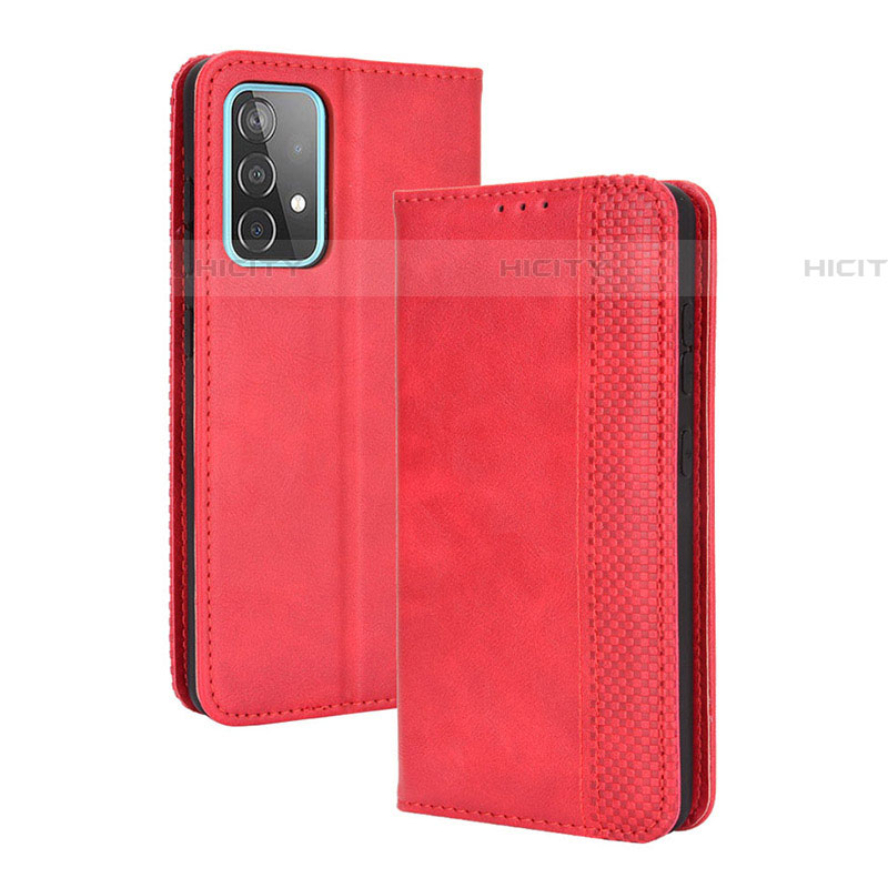 Handytasche Stand Schutzhülle Flip Leder Hülle BY4 für Samsung Galaxy A72 4G Rot