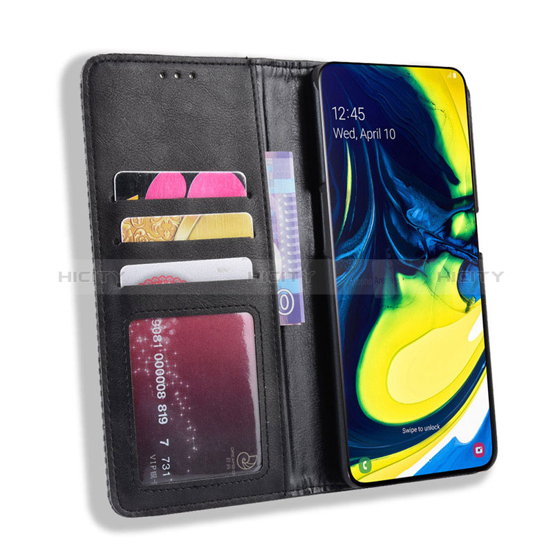 Handytasche Stand Schutzhülle Flip Leder Hülle BY4 für Samsung Galaxy A80