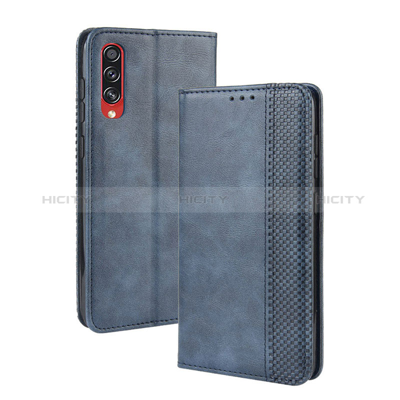 Handytasche Stand Schutzhülle Flip Leder Hülle BY4 für Samsung Galaxy A90 5G Blau