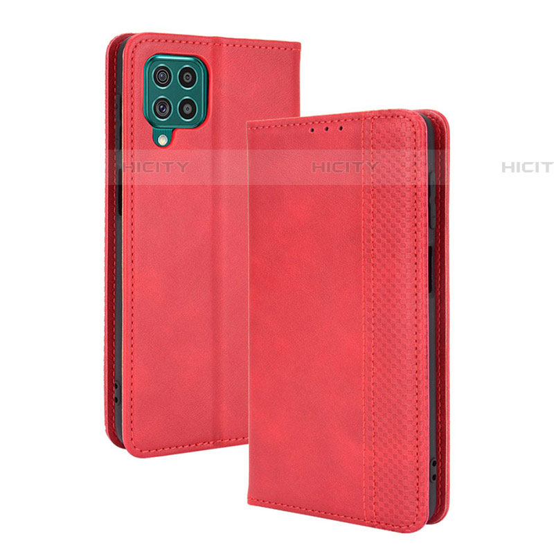 Handytasche Stand Schutzhülle Flip Leder Hülle BY4 für Samsung Galaxy F62 5G Rot
