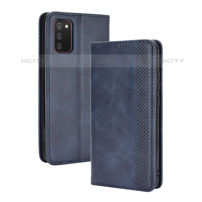 Handytasche Stand Schutzhülle Flip Leder Hülle BY4 für Samsung Galaxy M02s Blau