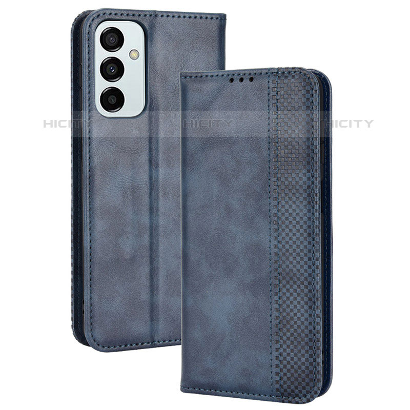 Handytasche Stand Schutzhülle Flip Leder Hülle BY4 für Samsung Galaxy M23 5G Blau