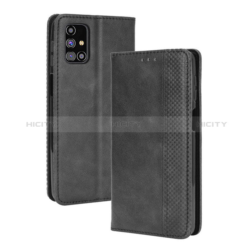 Handytasche Stand Schutzhülle Flip Leder Hülle BY4 für Samsung Galaxy M31s Schwarz