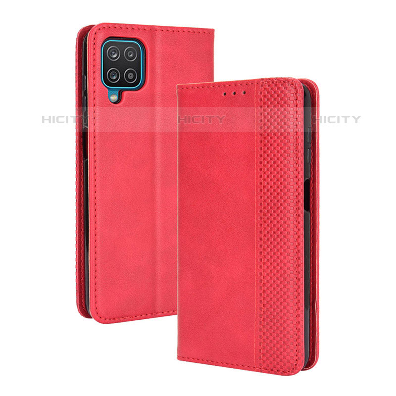 Handytasche Stand Schutzhülle Flip Leder Hülle BY4 für Samsung Galaxy M32 4G Rot Plus