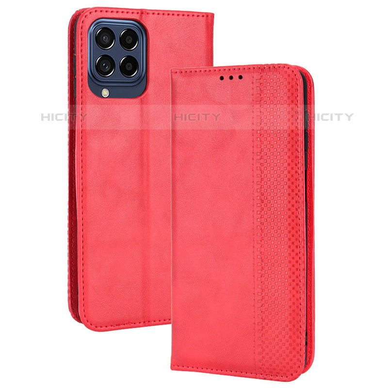 Handytasche Stand Schutzhülle Flip Leder Hülle BY4 für Samsung Galaxy M33 5G Rot