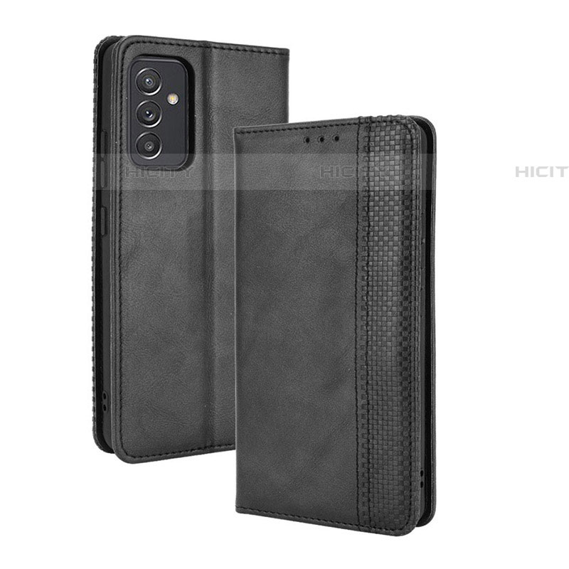 Handytasche Stand Schutzhülle Flip Leder Hülle BY4 für Samsung Galaxy M54 5G Schwarz