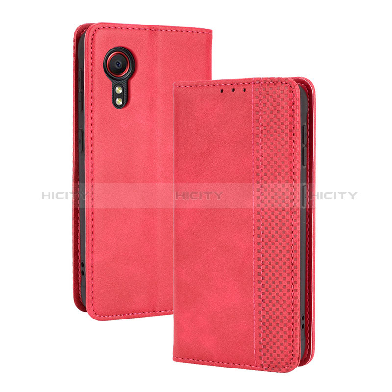 Handytasche Stand Schutzhülle Flip Leder Hülle BY4 für Samsung Galaxy XCover 5 SM-G525F Rot