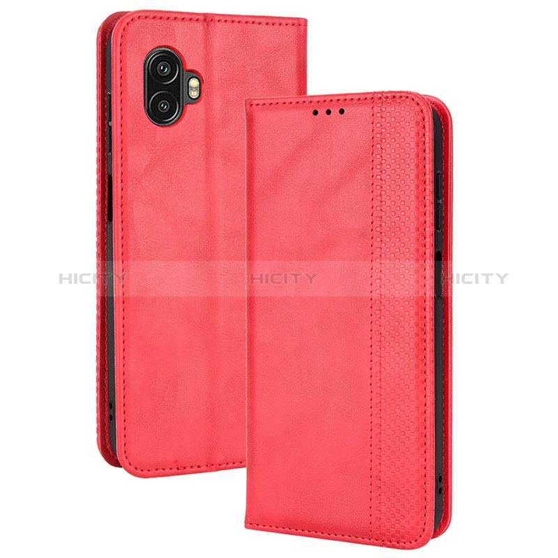 Handytasche Stand Schutzhülle Flip Leder Hülle BY4 für Samsung Galaxy XCover 6 Pro 5G Rot