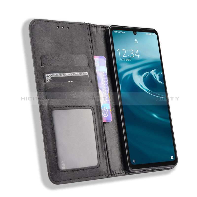 Handytasche Stand Schutzhülle Flip Leder Hülle BY4 für Sharp Aquos Sense6s