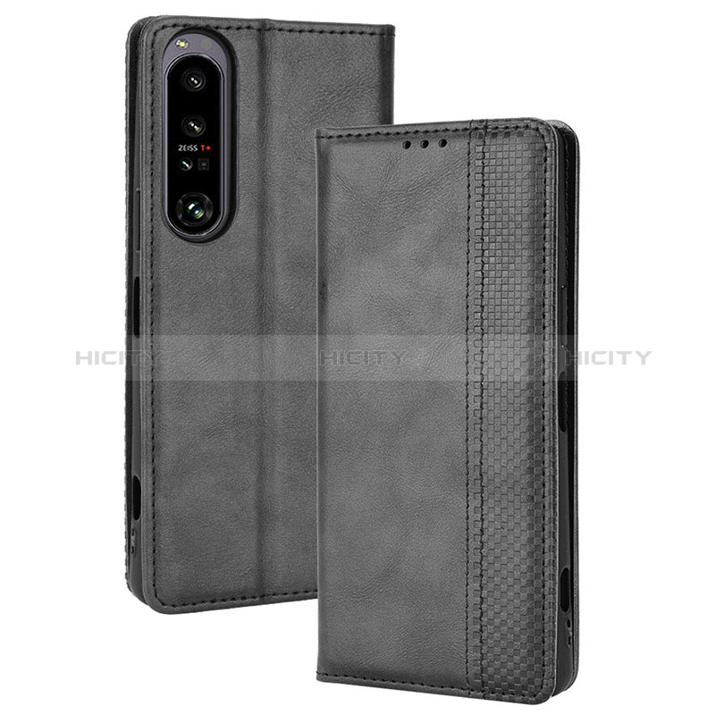 Handytasche Stand Schutzhülle Flip Leder Hülle BY4 für Sony Xperia 1 IV groß