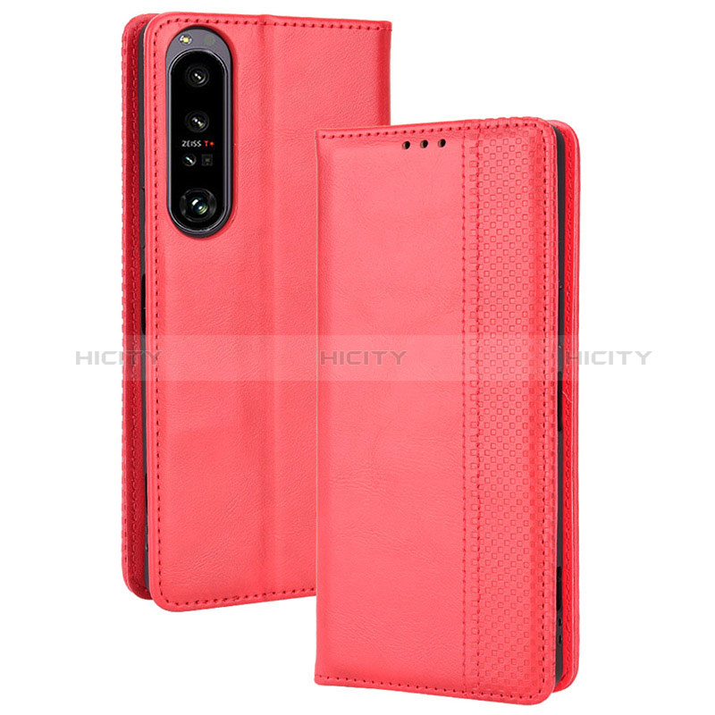 Handytasche Stand Schutzhülle Flip Leder Hülle BY4 für Sony Xperia 1 IV groß