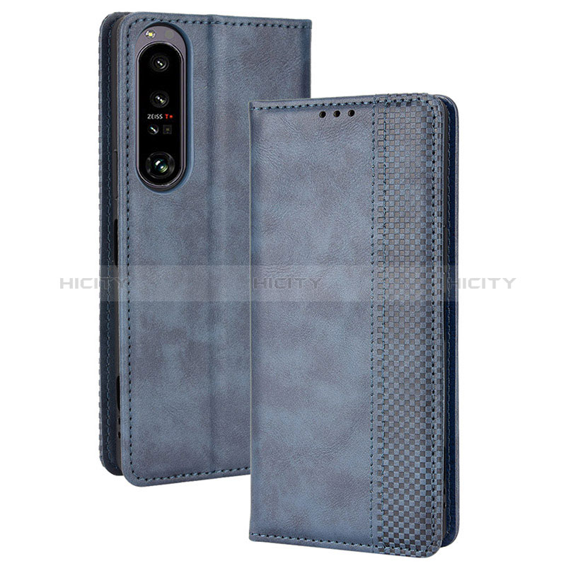 Handytasche Stand Schutzhülle Flip Leder Hülle BY4 für Sony Xperia 1 IV groß