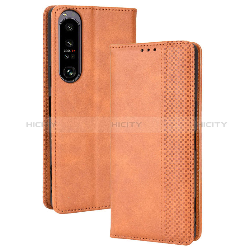 Handytasche Stand Schutzhülle Flip Leder Hülle BY4 für Sony Xperia 1 IV groß