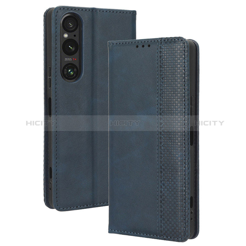 Handytasche Stand Schutzhülle Flip Leder Hülle BY4 für Sony Xperia 1 V groß