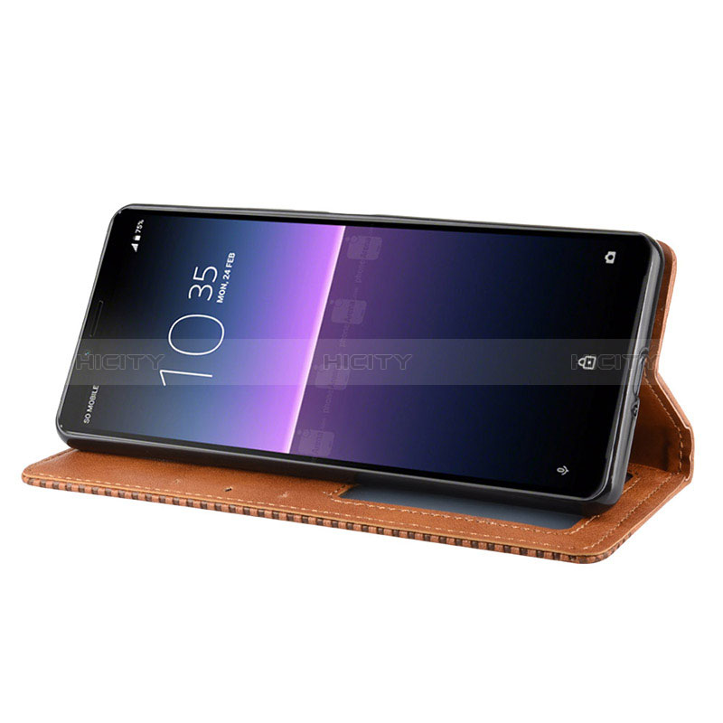 Handytasche Stand Schutzhülle Flip Leder Hülle BY4 für Sony Xperia 10 II groß