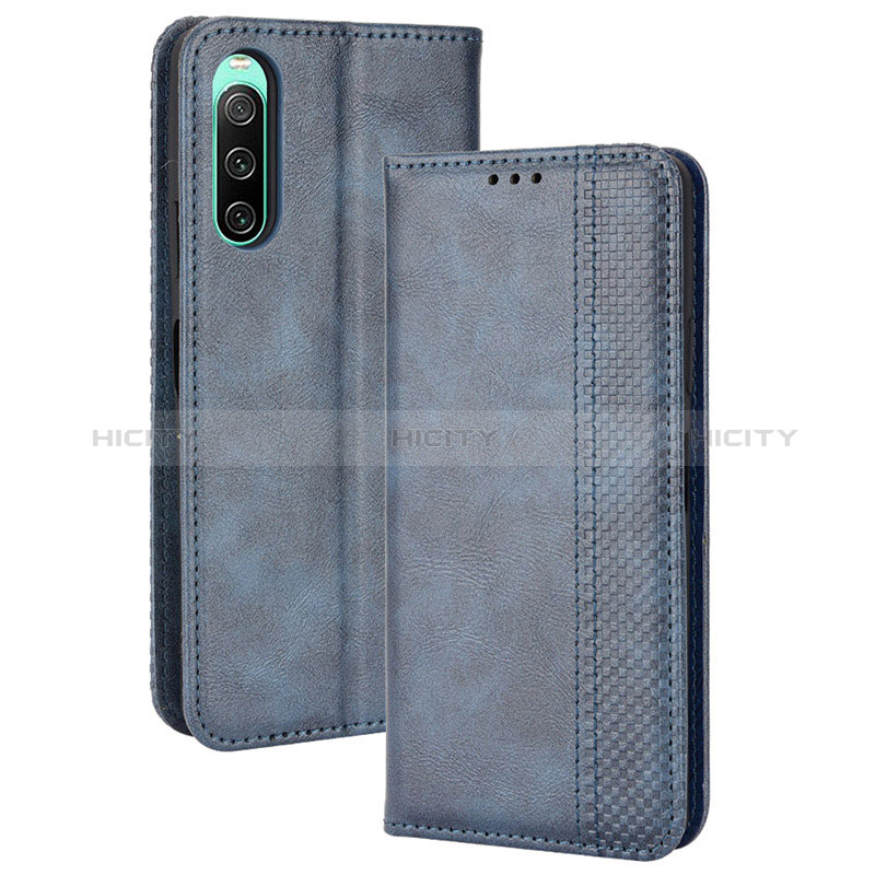 Handytasche Stand Schutzhülle Flip Leder Hülle BY4 für Sony Xperia 10 IV groß