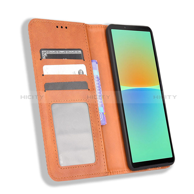 Handytasche Stand Schutzhülle Flip Leder Hülle BY4 für Sony Xperia 10 IV groß