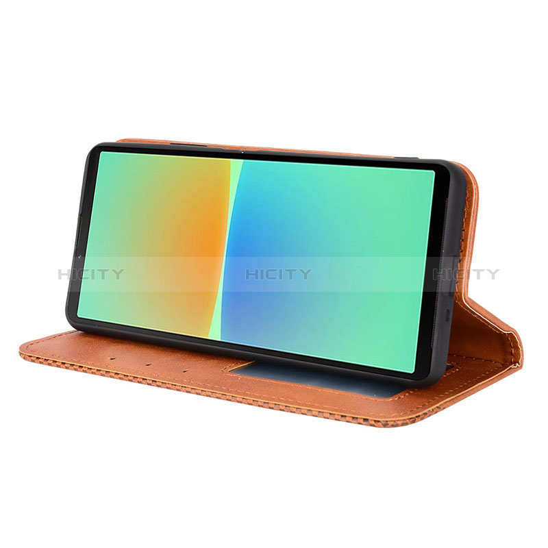 Handytasche Stand Schutzhülle Flip Leder Hülle BY4 für Sony Xperia 10 IV SO-52C groß