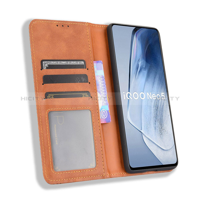 Handytasche Stand Schutzhülle Flip Leder Hülle BY4 für Vivo iQOO 7 India 5G groß