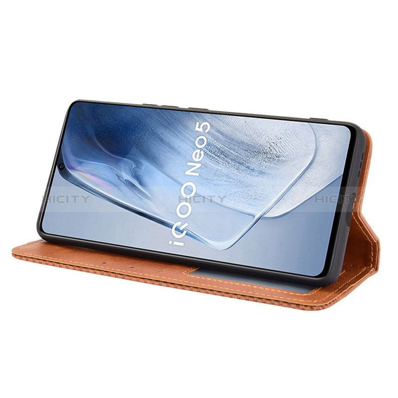 Handytasche Stand Schutzhülle Flip Leder Hülle BY4 für Vivo iQOO 7 India 5G groß