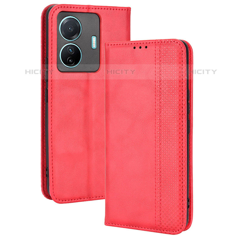 Handytasche Stand Schutzhülle Flip Leder Hülle BY4 für Vivo iQOO Z6 Pro 5G Rot