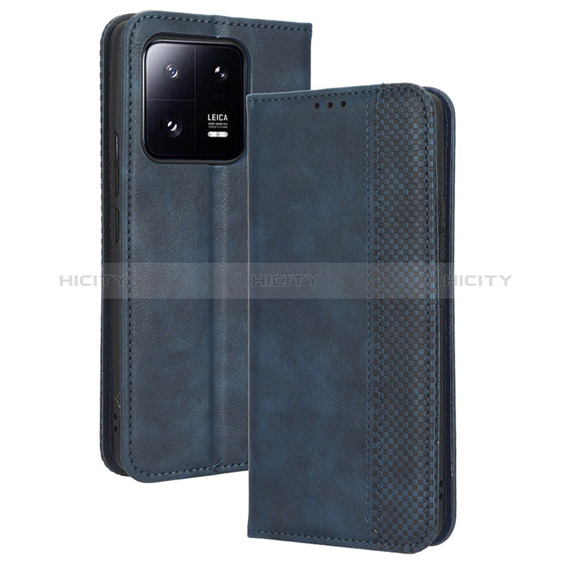 Handytasche Stand Schutzhülle Flip Leder Hülle BY4 für Xiaomi Mi 13 5G Blau