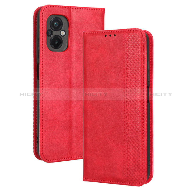 Handytasche Stand Schutzhülle Flip Leder Hülle BY4 für Xiaomi Poco M5 4G Rot Plus