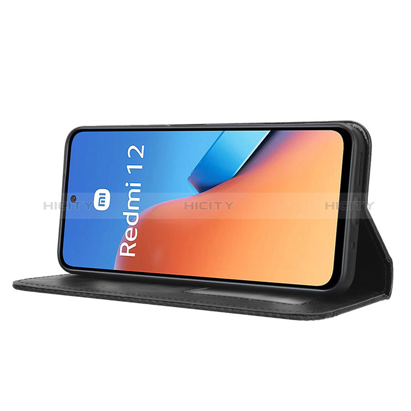 Handytasche Stand Schutzhülle Flip Leder Hülle BY4 für Xiaomi Redmi 12 4G groß