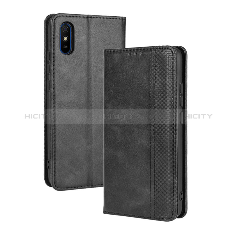 Handytasche Stand Schutzhülle Flip Leder Hülle BY4 für Xiaomi Redmi 9i Schwarz Plus