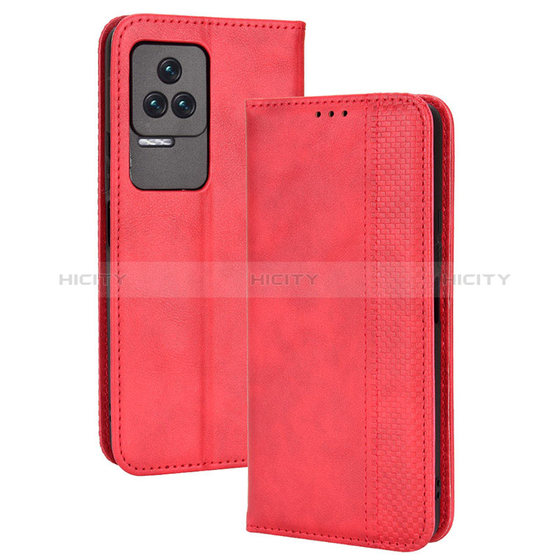 Handytasche Stand Schutzhülle Flip Leder Hülle BY4 für Xiaomi Redmi K50 5G Rot