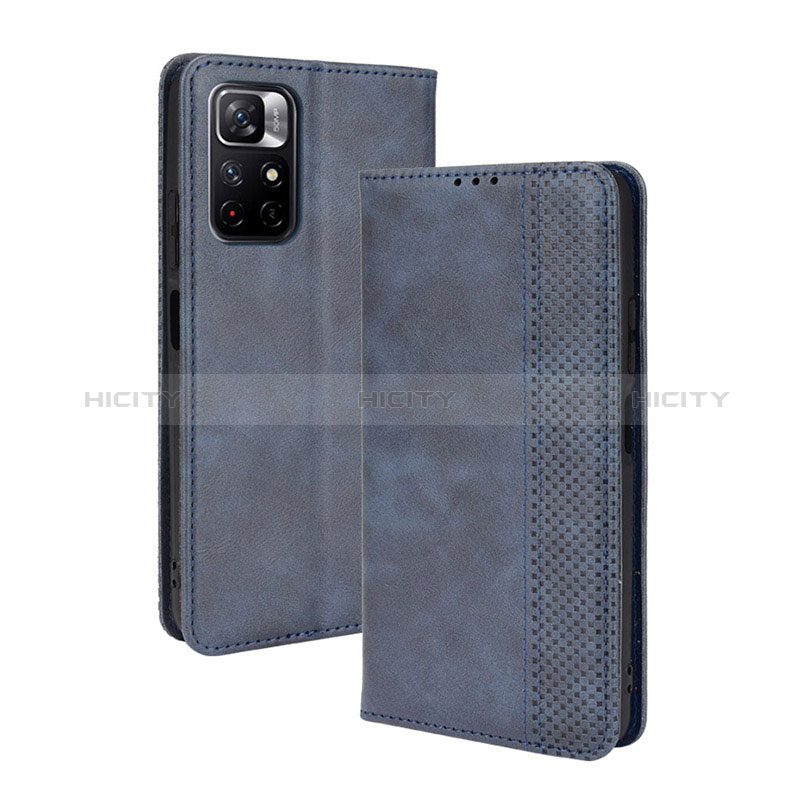 Handytasche Stand Schutzhülle Flip Leder Hülle BY4 für Xiaomi Redmi Note 11 5G Blau Plus