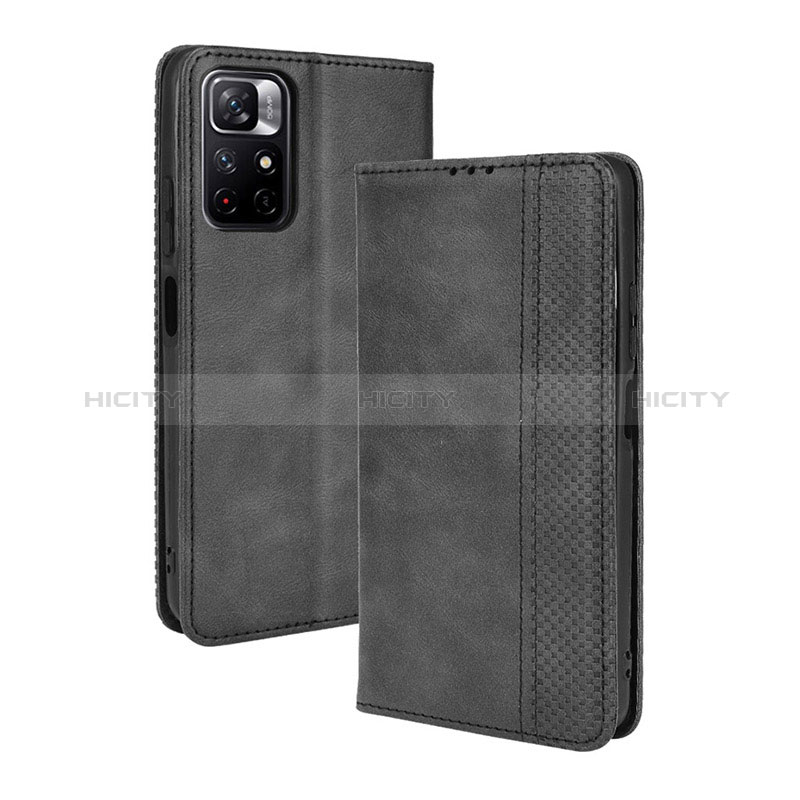 Handytasche Stand Schutzhülle Flip Leder Hülle BY4 für Xiaomi Redmi Note 11 5G Schwarz Plus