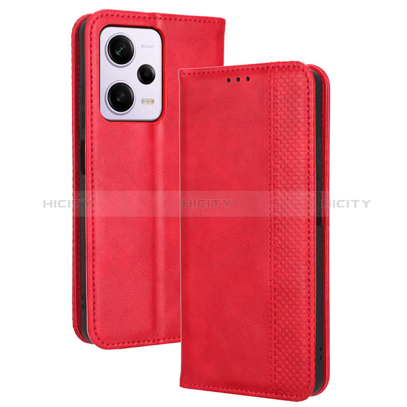 Handytasche Stand Schutzhülle Flip Leder Hülle BY4 für Xiaomi Redmi Note 12 Pro+ Plus 5G Rot Plus