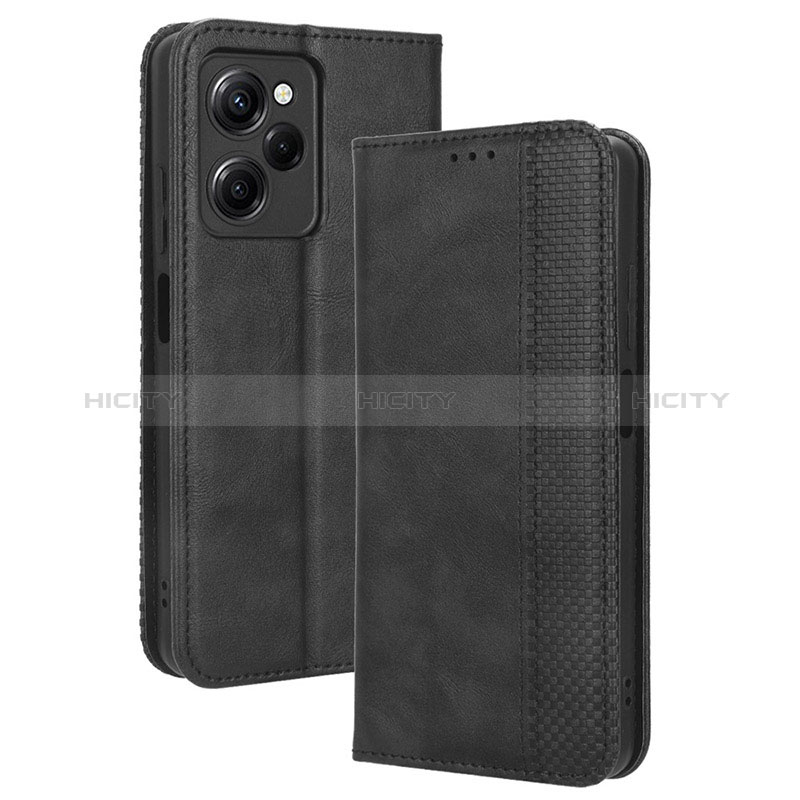 Handytasche Stand Schutzhülle Flip Leder Hülle BY4 für Xiaomi Redmi Note 12 Pro Speed 5G Schwarz