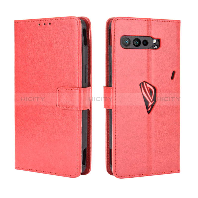 Handytasche Stand Schutzhülle Flip Leder Hülle BY5 für Asus ROG Phone 3 Strix ZS661KS Rot Plus