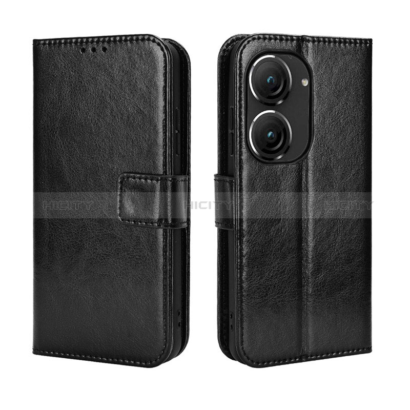 Handytasche Stand Schutzhülle Flip Leder Hülle BY5 für Asus ZenFone 10 Schwarz