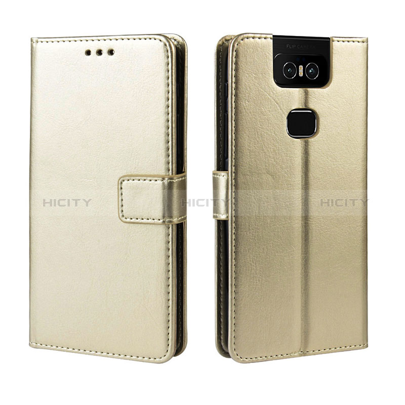 Handytasche Stand Schutzhülle Flip Leder Hülle BY5 für Asus Zenfone 6 ZS630KL Gold