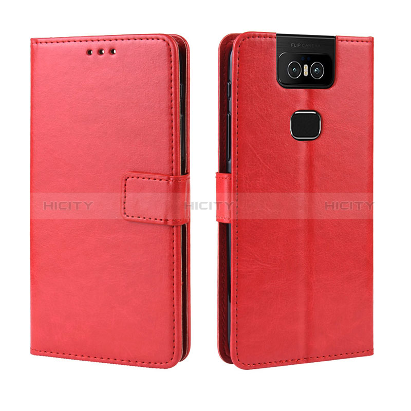 Handytasche Stand Schutzhülle Flip Leder Hülle BY5 für Asus Zenfone 6 ZS630KL Rot